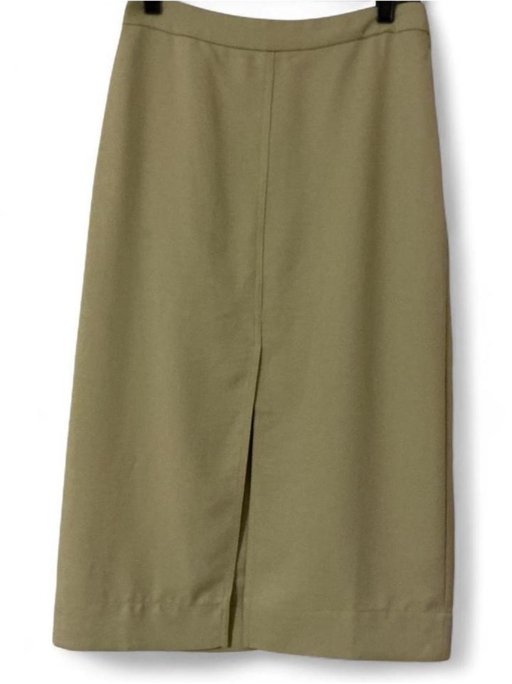 all:row Sage Green Midi Pencil Skirt Lined Back Slit Size Small 27 Waist NWOT